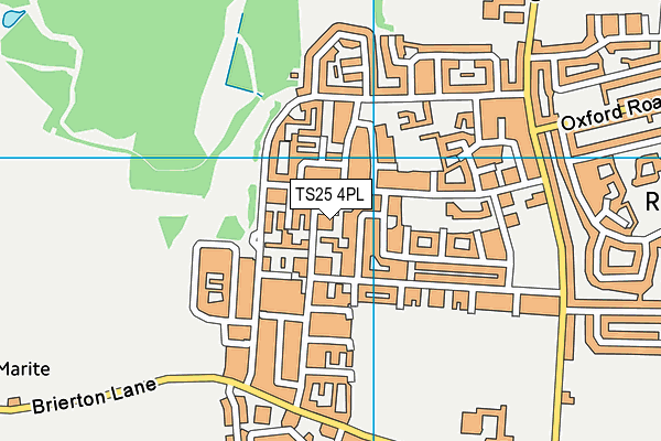 TS25 4PL map - OS VectorMap District (Ordnance Survey)