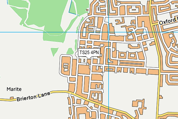 TS25 4PN map - OS VectorMap District (Ordnance Survey)