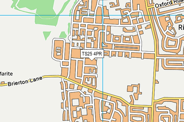 TS25 4PR map - OS VectorMap District (Ordnance Survey)