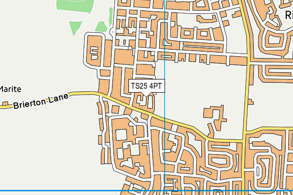 TS25 4PT map - OS VectorMap District (Ordnance Survey)