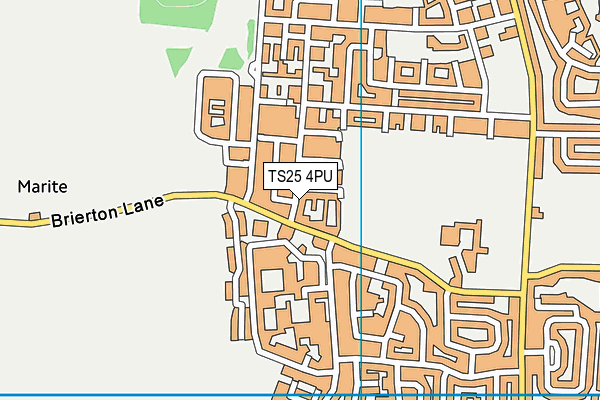 TS25 4PU map - OS VectorMap District (Ordnance Survey)