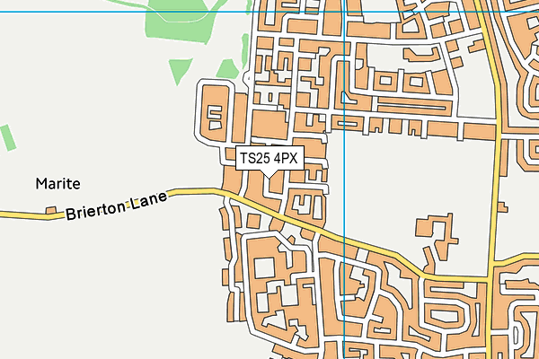 TS25 4PX map - OS VectorMap District (Ordnance Survey)