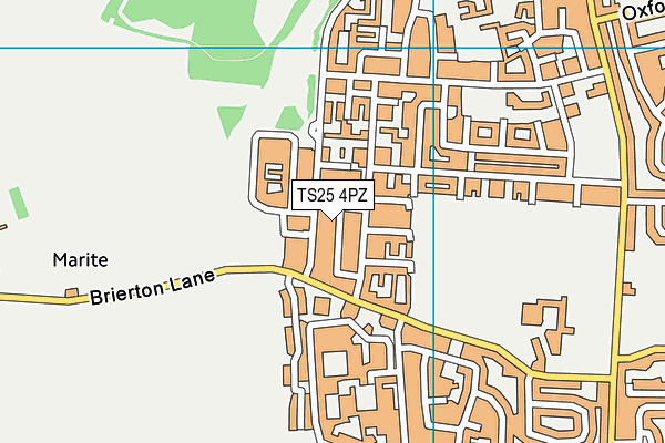 TS25 4PZ map - OS VectorMap District (Ordnance Survey)