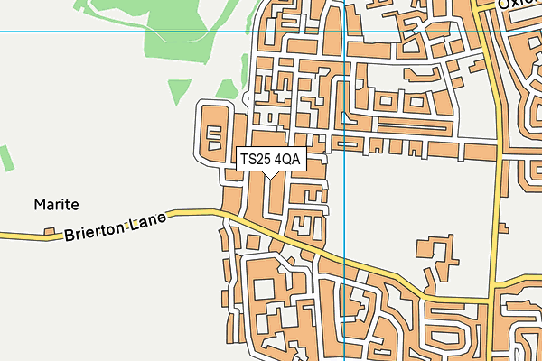 TS25 4QA map - OS VectorMap District (Ordnance Survey)