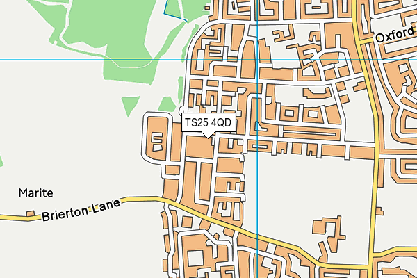 TS25 4QD map - OS VectorMap District (Ordnance Survey)