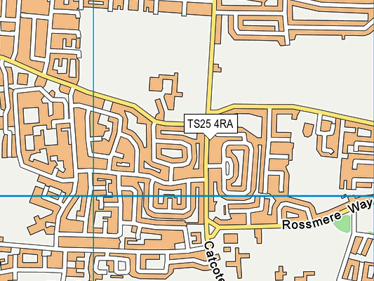 TS25 4RA map - OS VectorMap District (Ordnance Survey)
