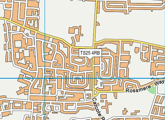 TS25 4RB map - OS VectorMap District (Ordnance Survey)