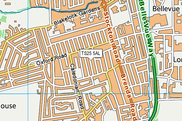 TS25 5AL map - OS VectorMap District (Ordnance Survey)