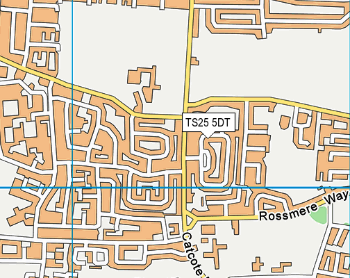 TS25 5DT map - OS VectorMap District (Ordnance Survey)