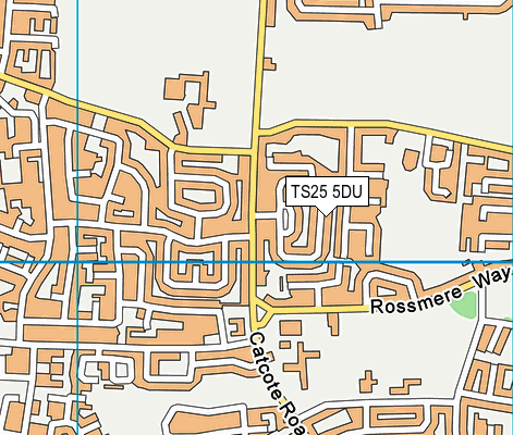 TS25 5DU map - OS VectorMap District (Ordnance Survey)