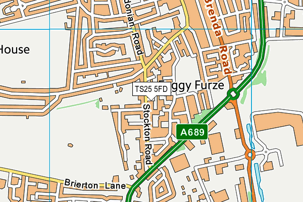 TS25 5FD map - OS VectorMap District (Ordnance Survey)