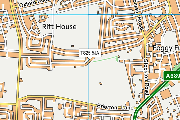 TS25 5JA map - OS VectorMap District (Ordnance Survey)