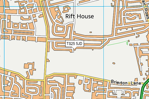 TS25 5JD map - OS VectorMap District (Ordnance Survey)