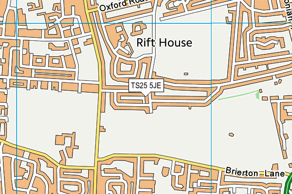 TS25 5JE map - OS VectorMap District (Ordnance Survey)