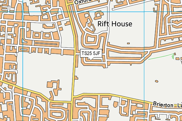 TS25 5JF map - OS VectorMap District (Ordnance Survey)