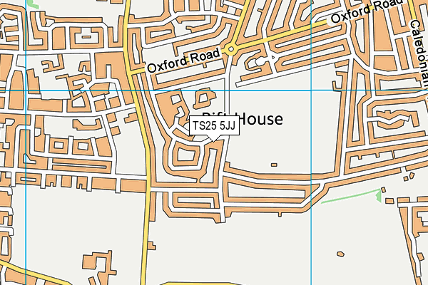 TS25 5JJ map - OS VectorMap District (Ordnance Survey)