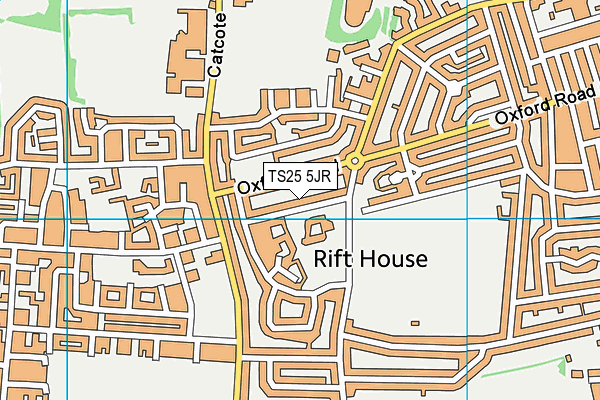 TS25 5JR map - OS VectorMap District (Ordnance Survey)