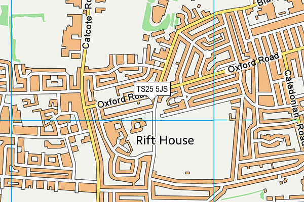 TS25 5JS map - OS VectorMap District (Ordnance Survey)