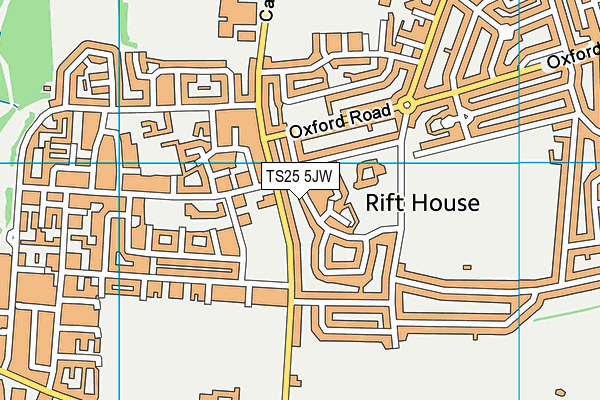 TS25 5JW map - OS VectorMap District (Ordnance Survey)