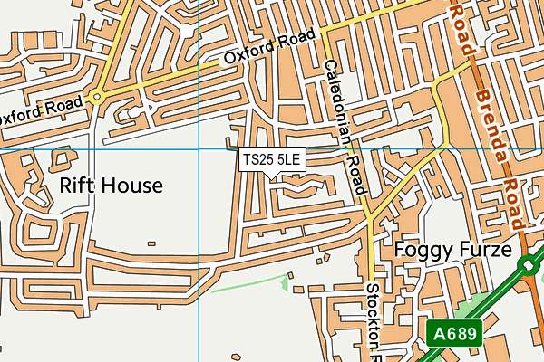 TS25 5LE map - OS VectorMap District (Ordnance Survey)