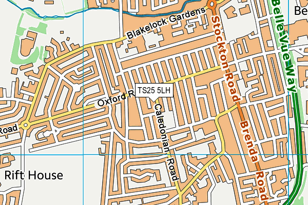 TS25 5LH map - OS VectorMap District (Ordnance Survey)
