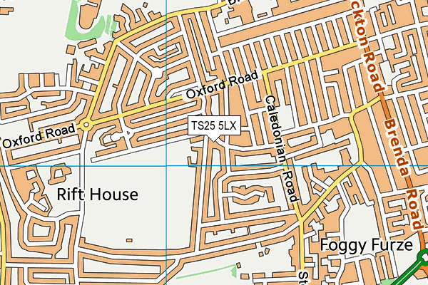 TS25 5LX map - OS VectorMap District (Ordnance Survey)