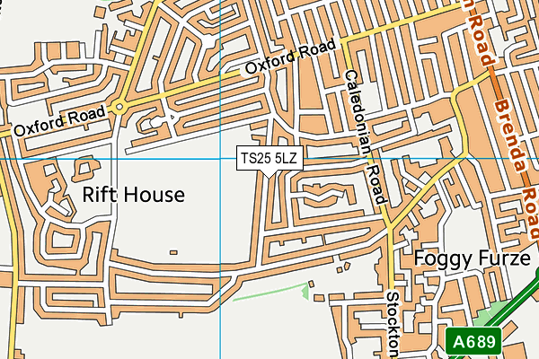 TS25 5LZ map - OS VectorMap District (Ordnance Survey)