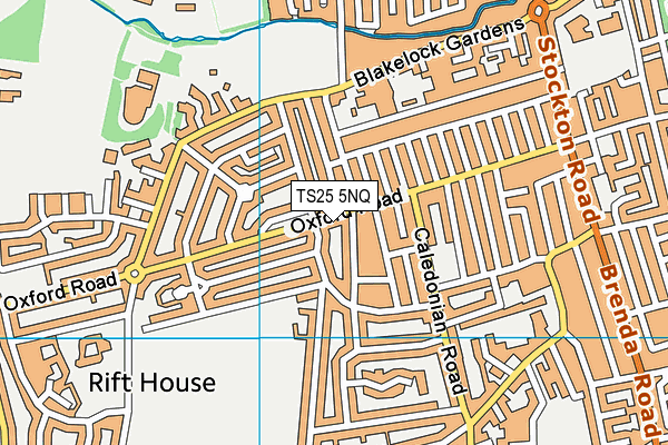 TS25 5NQ map - OS VectorMap District (Ordnance Survey)