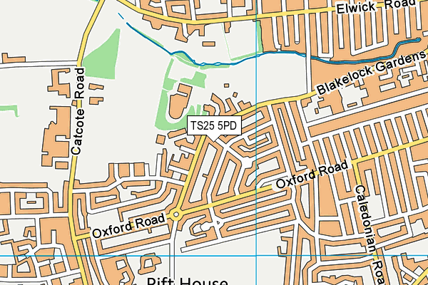 TS25 5PD map - OS VectorMap District (Ordnance Survey)