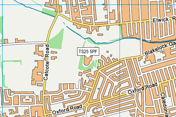 TS25 5PF map - OS VectorMap District (Ordnance Survey)