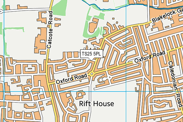 TS25 5PL map - OS VectorMap District (Ordnance Survey)