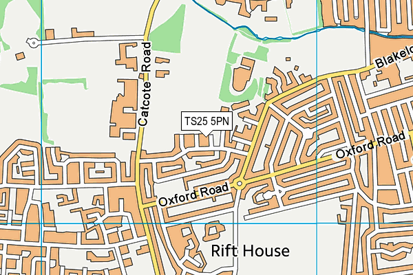 TS25 5PN map - OS VectorMap District (Ordnance Survey)