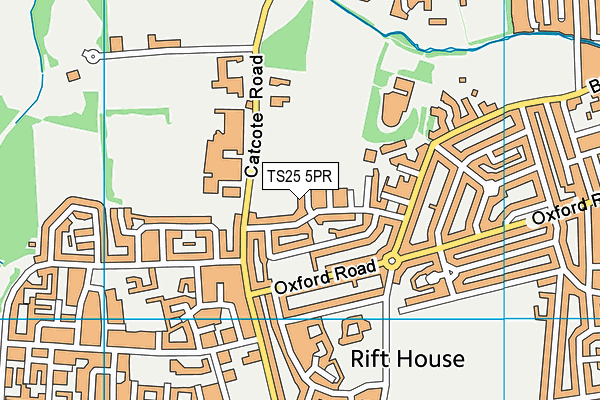 TS25 5PR map - OS VectorMap District (Ordnance Survey)