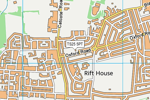 TS25 5PT map - OS VectorMap District (Ordnance Survey)