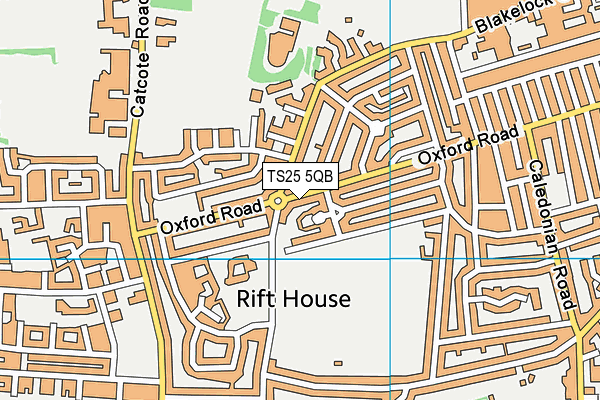 TS25 5QB map - OS VectorMap District (Ordnance Survey)