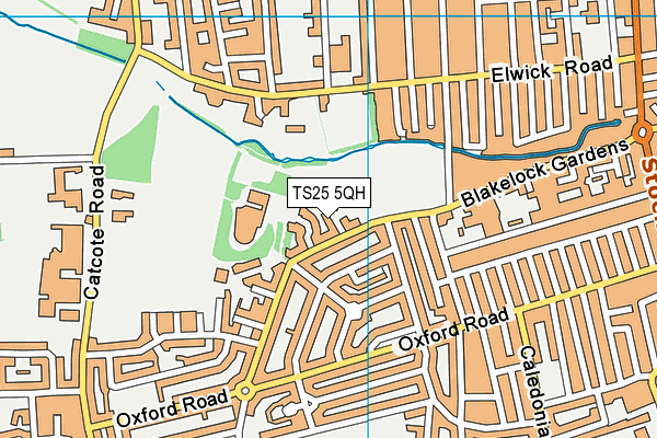 TS25 5QH map - OS VectorMap District (Ordnance Survey)