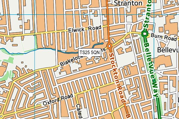 TS25 5QN map - OS VectorMap District (Ordnance Survey)