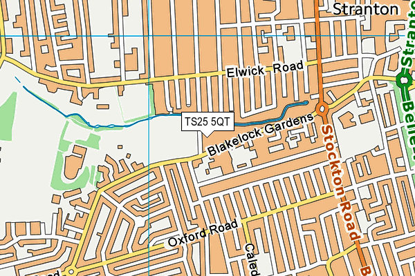 TS25 5QT map - OS VectorMap District (Ordnance Survey)