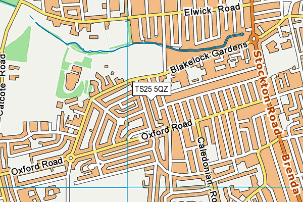 TS25 5QZ map - OS VectorMap District (Ordnance Survey)