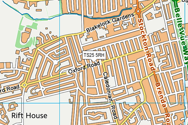 TS25 5RH map - OS VectorMap District (Ordnance Survey)