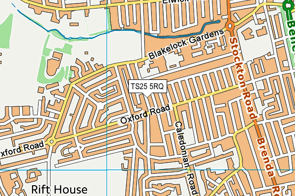 TS25 5RQ map - OS VectorMap District (Ordnance Survey)