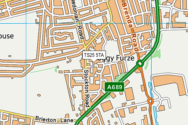 TS25 5TA map - OS VectorMap District (Ordnance Survey)