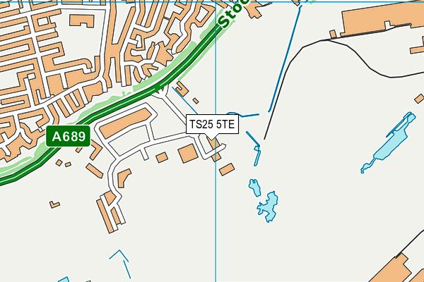 TS25 5TE map - OS VectorMap District (Ordnance Survey)