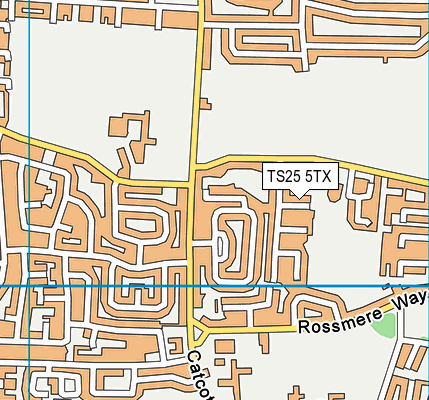 TS25 5TX map - OS VectorMap District (Ordnance Survey)