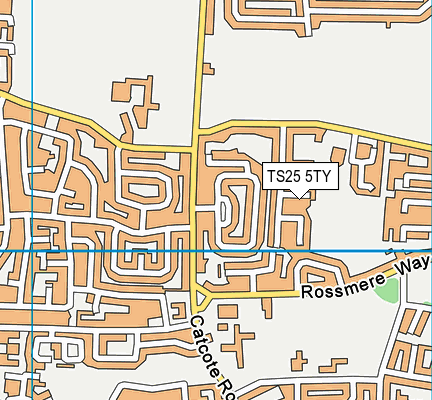 TS25 5TY map - OS VectorMap District (Ordnance Survey)