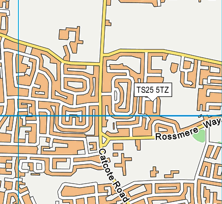 TS25 5TZ map - OS VectorMap District (Ordnance Survey)