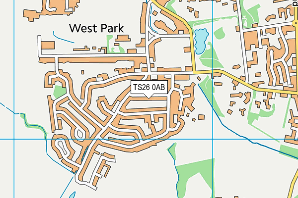 TS26 0AB map - OS VectorMap District (Ordnance Survey)