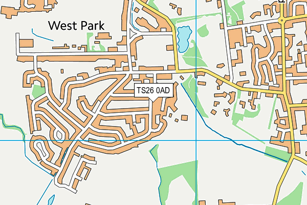 TS26 0AD map - OS VectorMap District (Ordnance Survey)