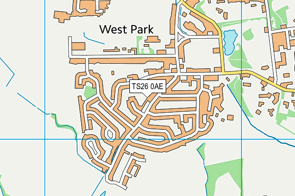 TS26 0AE map - OS VectorMap District (Ordnance Survey)