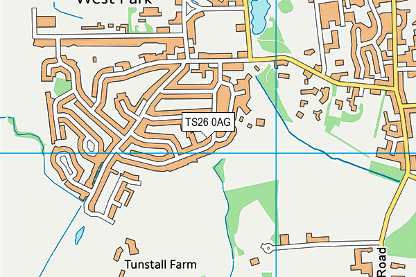 TS26 0AG map - OS VectorMap District (Ordnance Survey)